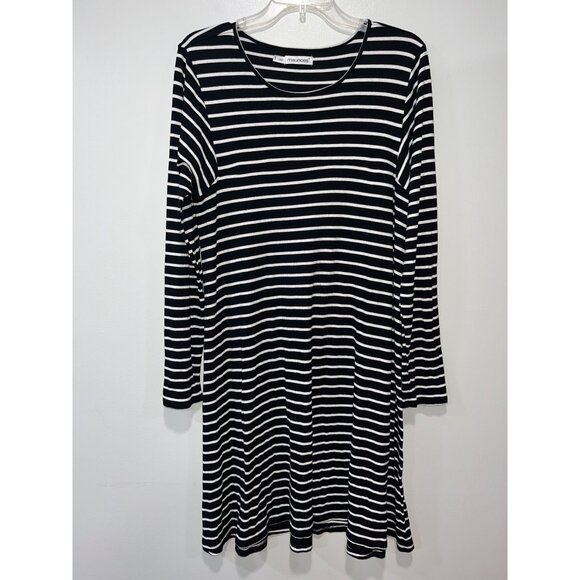 Maurices Womens Black & White Striped Long‎ Sleeve Dress Plus Size 1 - Picture 1 of 9